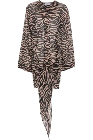 The Attico Zebra-print shirt dress