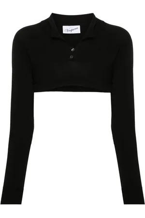 Vaquera Logo-print cropped polo shirt