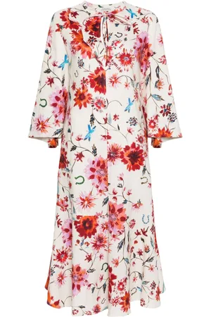 Dorothee Schumacher Floral-print linen midi dress