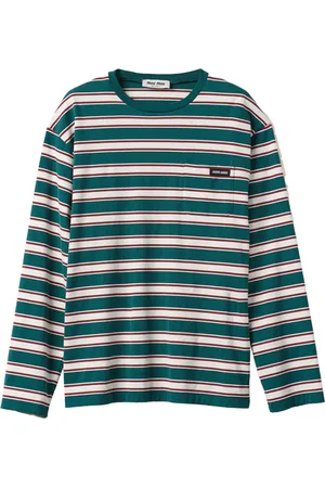 Miu Miu Striped cotton T-shirt
