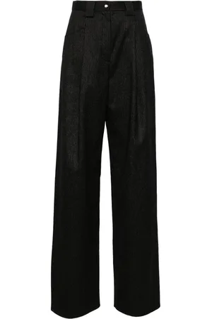 MANURI Nuri pinstriped straight-leg trousers