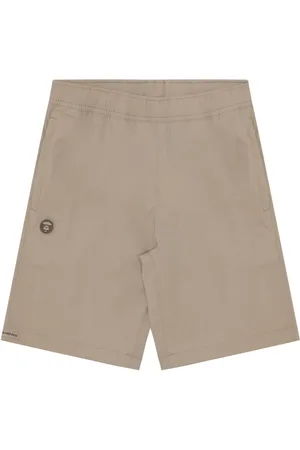 A Bathing Ape Moonface logo-patch shorts