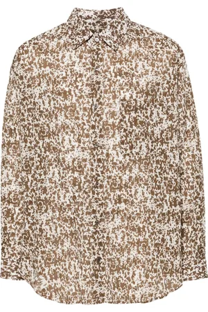 LEMAIRE Abstract-print cotton shirt