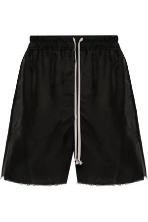 Rick Owens Semi-sheer silk blend shorts