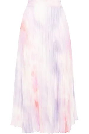 HUGO BOSS Tie-dye pleated midi skirt