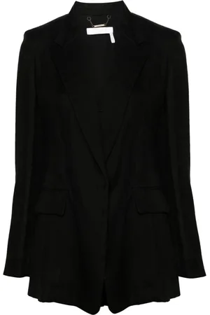 Chloé Open-front ramie blazer