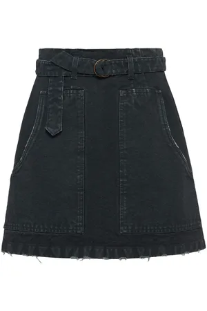 Prada A-line denim miniskirt