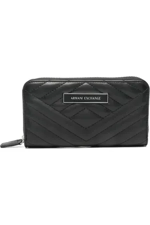 Armani Exchange Logo-plaque quilted wallet