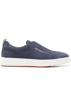 santoni Leather slip-on sneakers