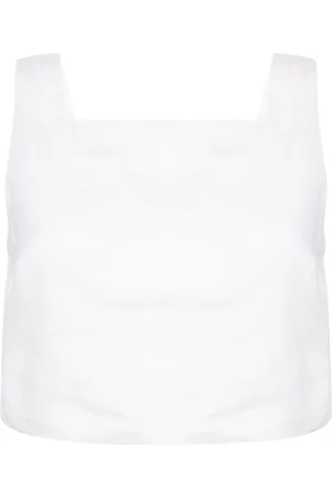 Reformation Saige linen crop top