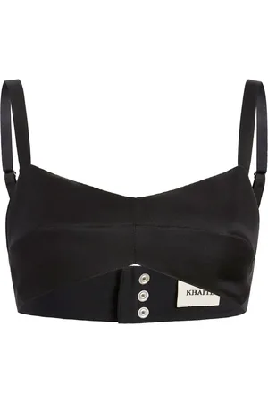 Khaite The Knox silk bralette top