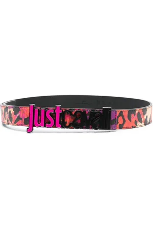 Roberto Cavalli Leopard-print leather belt