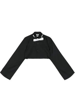 NOIR KEI NINOMIYA Bow-tie cropped shirt