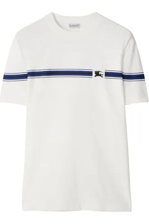 Burberry Striped-detail cotton T-shirt