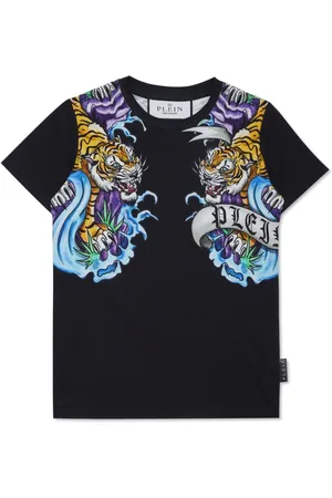Philipp Plein Tattoo-print cotton T-shirt
