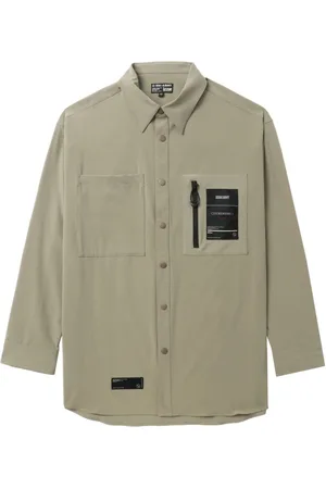 Izzue Logo-appliqué drop-shoulder shirt