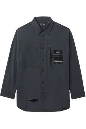 Izzue Logo-appliqué drop-shoulder shirt
