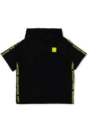 Balmain Logo-appliqué hooded T-shirt