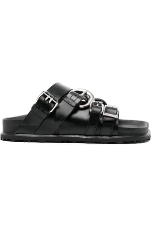 Marine Serre Buckled leather sandals