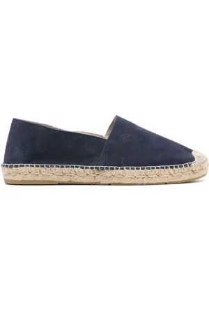 TAGLIATORE Debossed-logo suede espadrilles