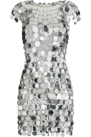 Paco rabanne Sequin chain-disc mini dress