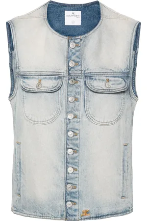 Courrèges Logo-embroidered denim vest