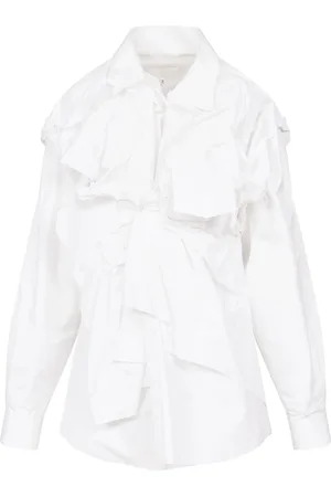 Maison Margiela Gathered poplin shirt