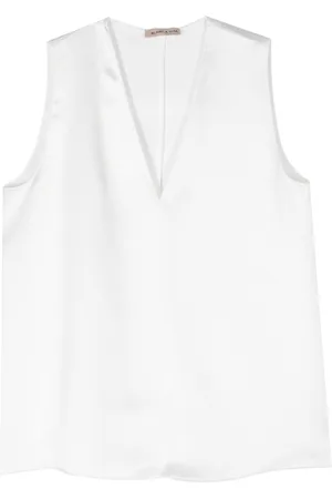 BLANCA Tropeche sleeveless satin blouse