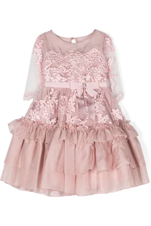 PATACHOU Floral-applique tiered dress