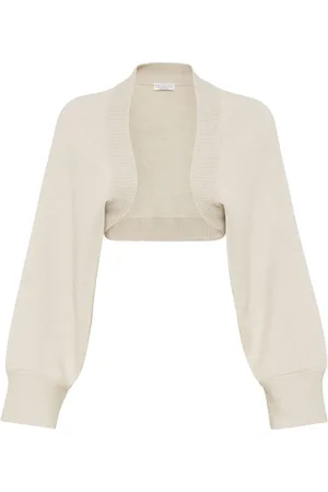 Brunello Cucinelli Cashmere-blend cropped cardigan