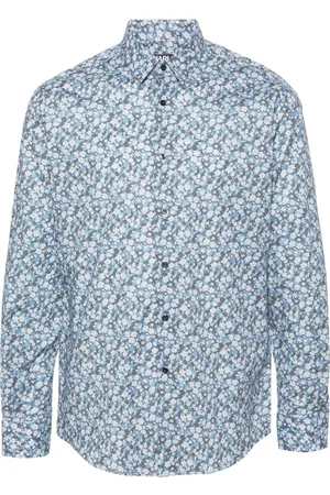 Karl Lagerfeld Floral-print poplin shirt