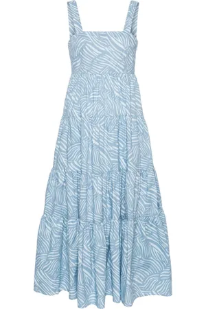 Michael Kors Zebra-print tiered midi dress