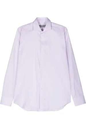 CANALI Mini-check cotton shirt
