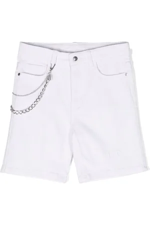 John Richmond Chain-link denim shorts