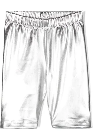 Le pandorine Metallic-finish biker shorts