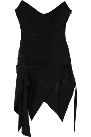 MUGLER Asymmetric bustier mini dress