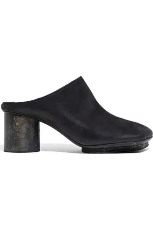 UMA WANG Block-heel leather mules