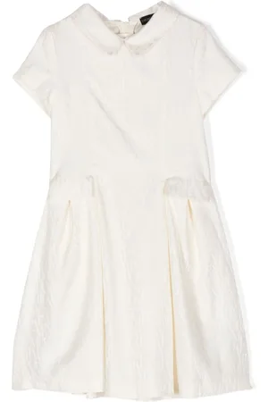 Emporio Armani Logo-jacquard inverted-pleat dress