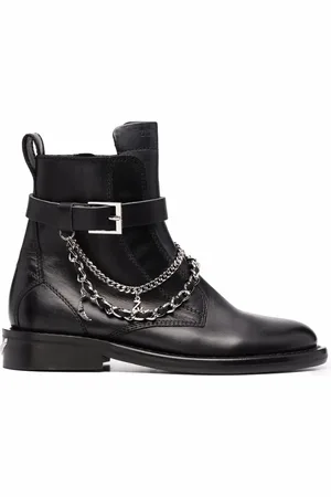 Zadig & Voltaire Chain-detail leather boots