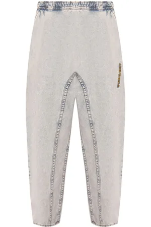 Y / PROJECT Logo-embroidered cotton jeans