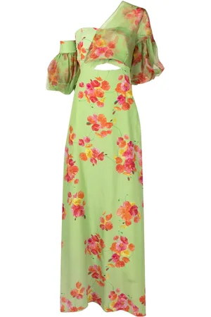 Isolda Greta floral-print asymmetric silk dress