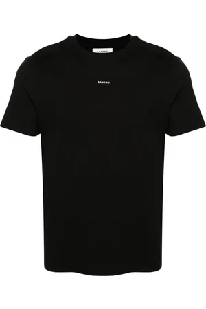 Sandro Logo-embroidered cotton T-shirt