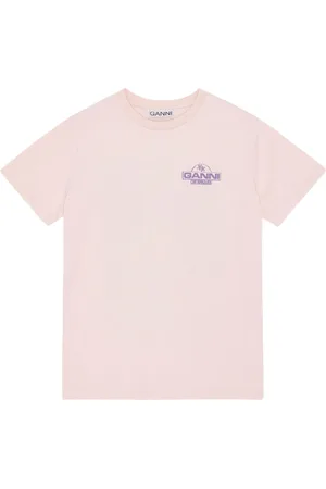 Ganni Logo-print cotton T-shirt