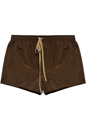 FEAR OF GOD Lamé-effect drawstring track shorts