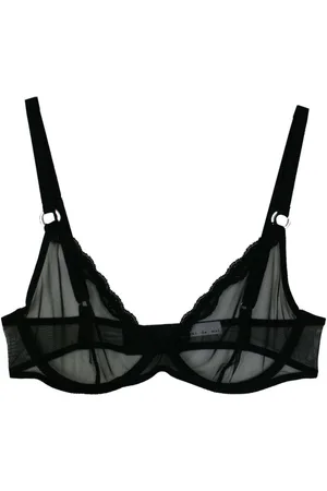 FLEUR DU MAL Sheer tulle demi bra