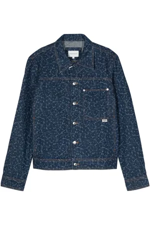 Maison Kitsuné Geometric-patterned denim jacket