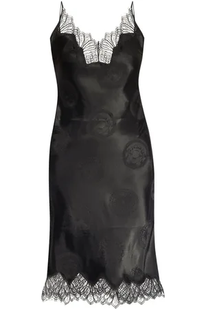 COPERNI Lace-trimmed silk dress