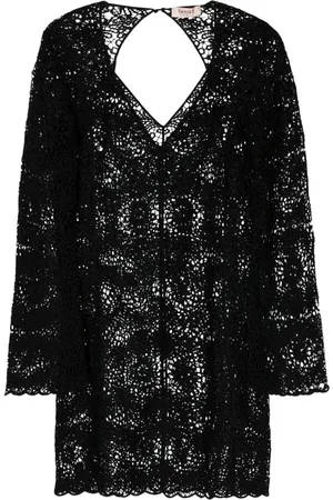 Twin-Set Open-knit shift minidress