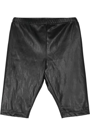 JUNYA WATANABE Elasticated-waist faux-leather shorts