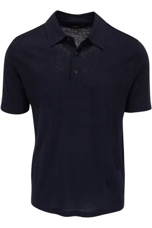 Vince Short-sleeve linen polo shirt